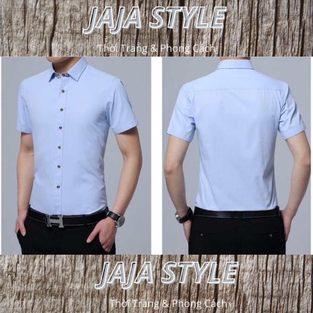 Áo Sơ Mi Nam Cộc Tay TN05, vải kate lụa mềm mịn thoáng mát , 5 màu trơn | BigBuy360 - bigbuy360.vn