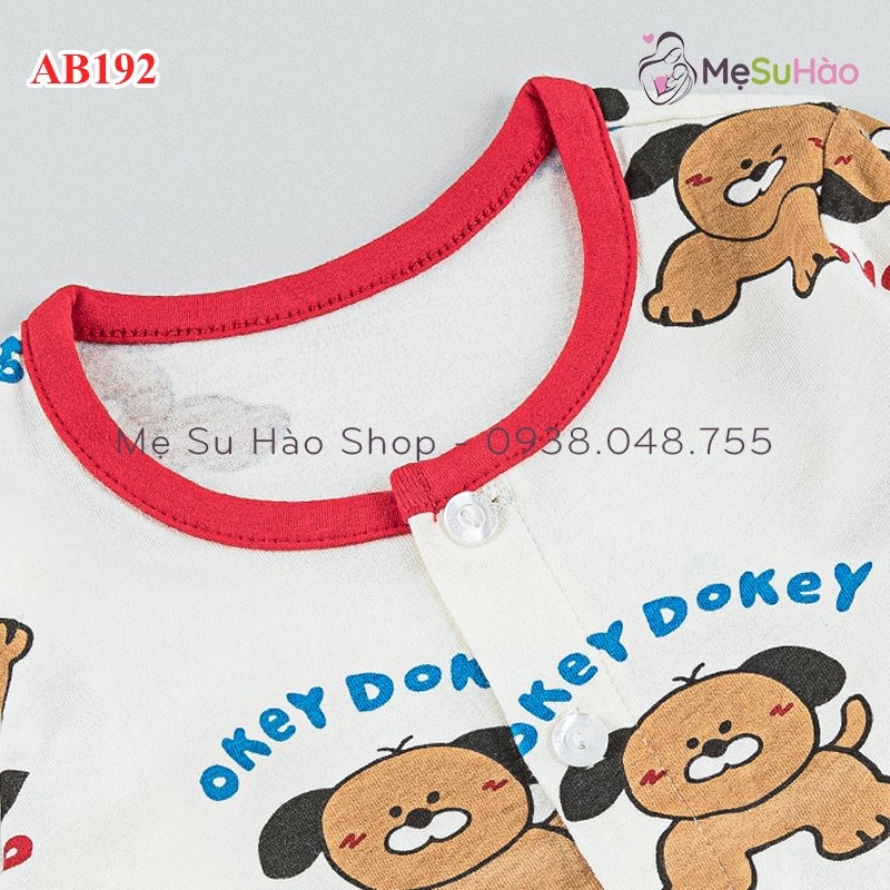 Bộ dài tay trẻ em thun cotton mỏng mịn mẫu cún nâu cordi - ảnh sản phẩm 6