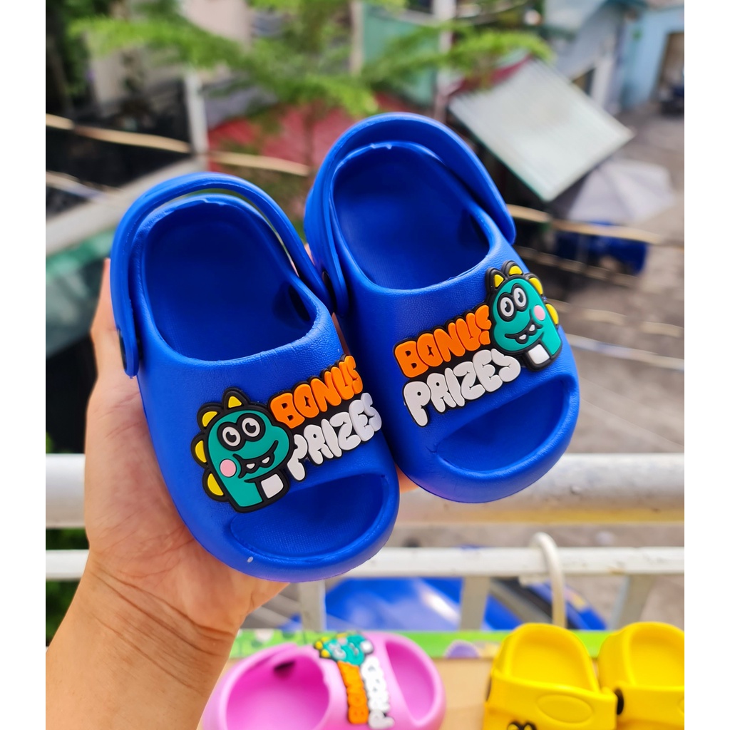 Dép bánh mì có quai sau cho bé trai bé gái hình khủng long bonus dễ thương siêu nhẹ