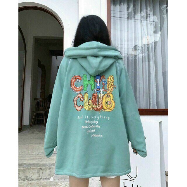 Áo khoác hoodie XUKA SHOP Chống Nắng Cho nam nữ in hình Chili Club, unisex form rộng có Dây Kéo ulzzang