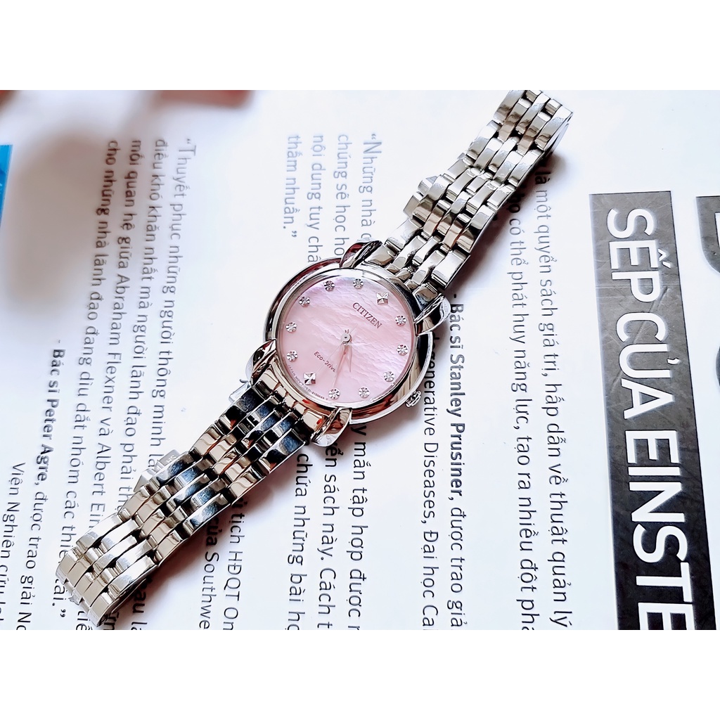 Đồng Hồ Nữ Citizen  EM0710-54Y Máy Eco-Drive Dây Sắt Mặt Hồng
