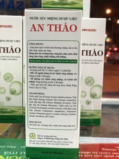 Nước súc miệng An thảo
