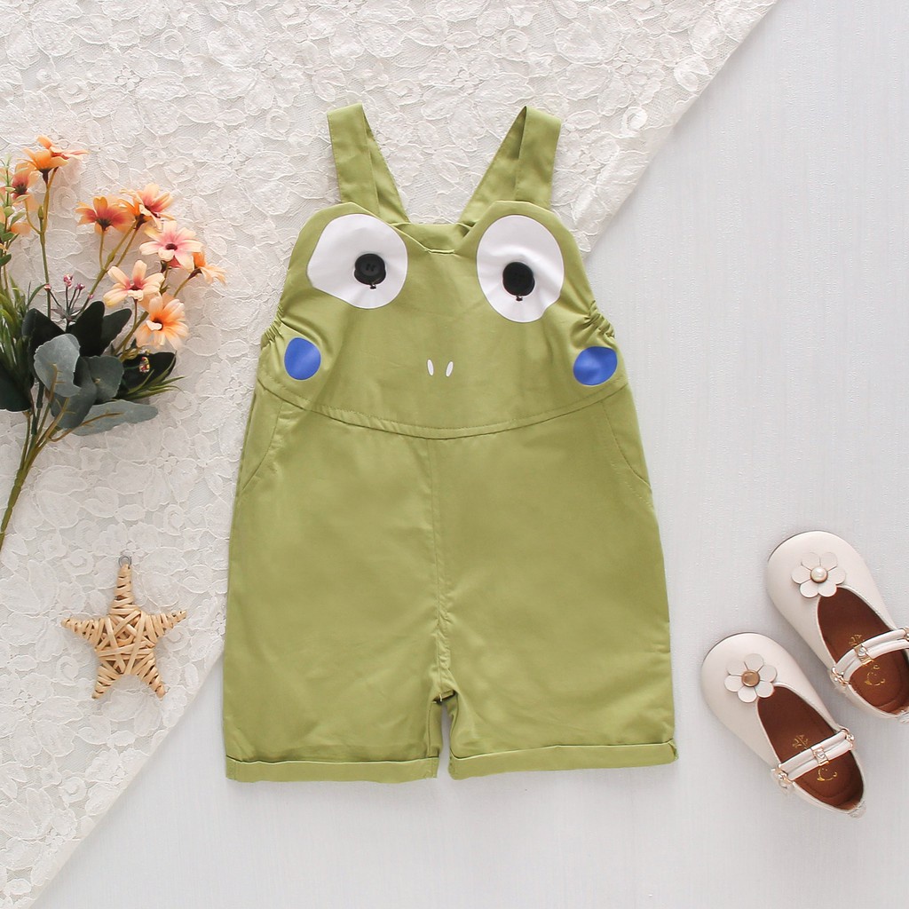 Bộ áo liền quần in hình chú ếch ngộ nghĩnh xinh xắn 2021 dành cho bé sơ sinh