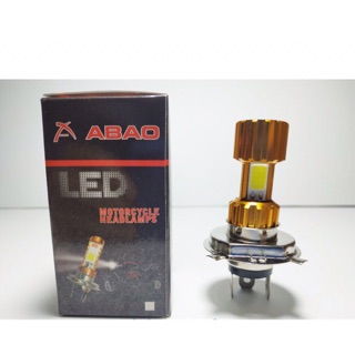 Đèn led xe máy H4 - 3 tim đầu vàng