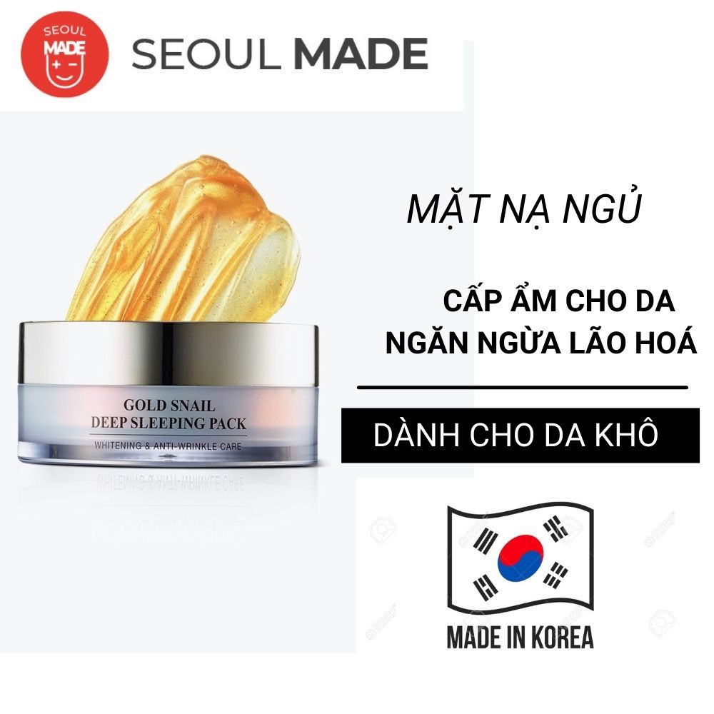 Nước cân bằng da ốc sên Hàn Quốc Gold & Snail 130ml. Cấp ẩm và ngăn ngừa lão hoá cho da. Seoul Made.