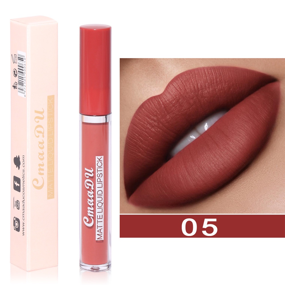 COD CMAADU Liquid Lipstick Matte Lip Gloss Cosmetic Lightweight Lip Glaze Long Lasting Lip Tint Waterproof 10 Color Lips Mak fortunely.vn