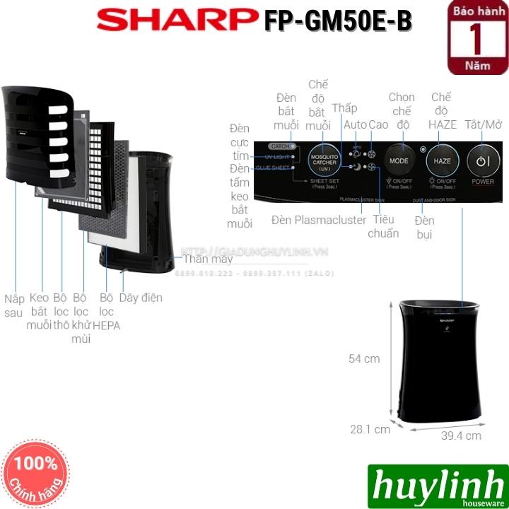 [Mã ELHAMS5 giảm 6% đơn 300K] Máy lọc không khí, bắt muỗi Sharp FP-GM50E - Thái Lan