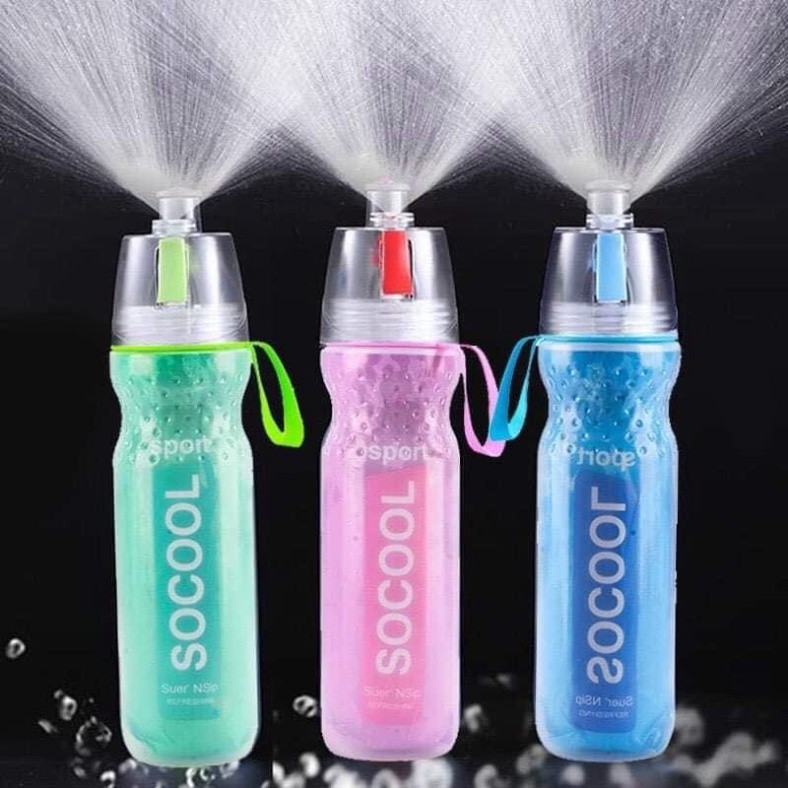 Bình Nước Phun Sương Giữ Đá Lạnh 2in1 SOCOOL -ALZS | BigBuy360 - bigbuy360.vn