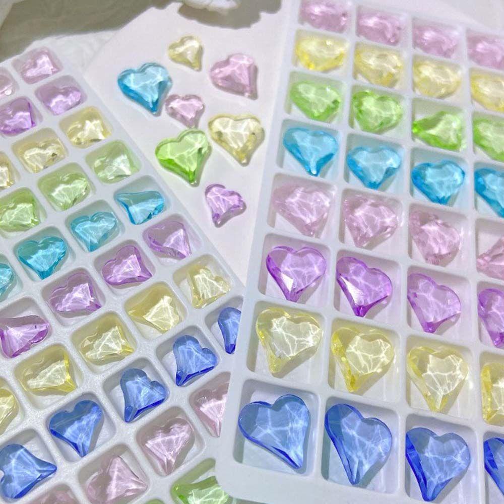 Phụ Kiện Trang Trí Móng Tay Hình Trái Tim Xinh Xắn|Hạt Charm 3D Lấp Lánh Thời Trang Đính Móng Nghệ Thuật DIY|Mũi Khoan Đáy Vuông Chuyên Dụng Cho Trang Trí Móng Tay