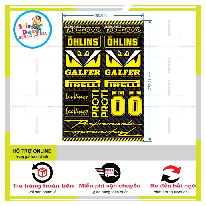 LOGO STICKER MẮT FENDI DÁN XE MÁY - SHINDECAL2