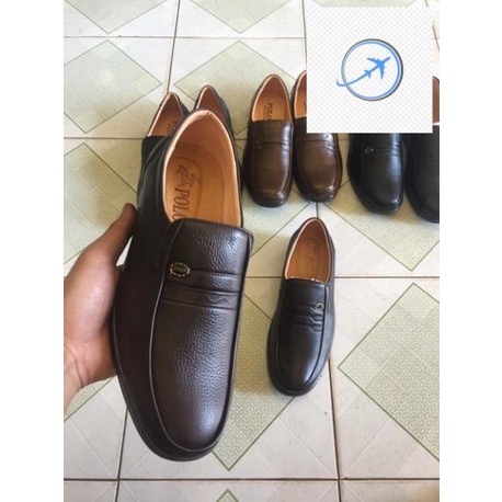 🚴🏇 Giầy nam trung niên da bò polo nâu 🚴🏇