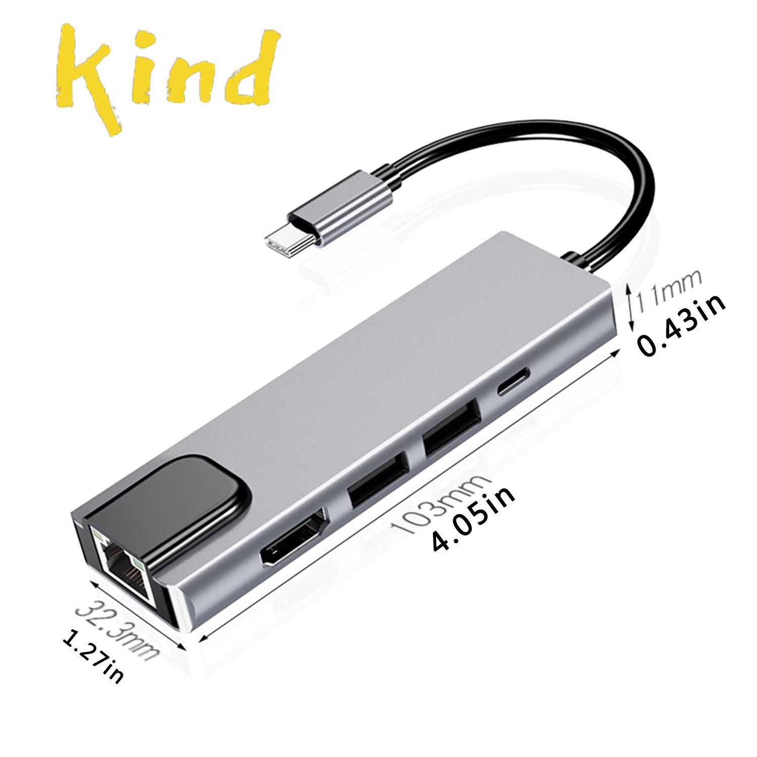 Bộ Chia Usb Type-C Hub 4k Hdmi-Compatible Pd Rj45 Ethernet Lan | BigBuy360 - bigbuy360.vn