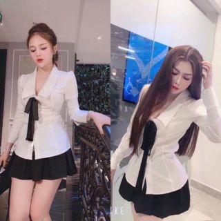 Set áo trắng chân váy đen 1220k