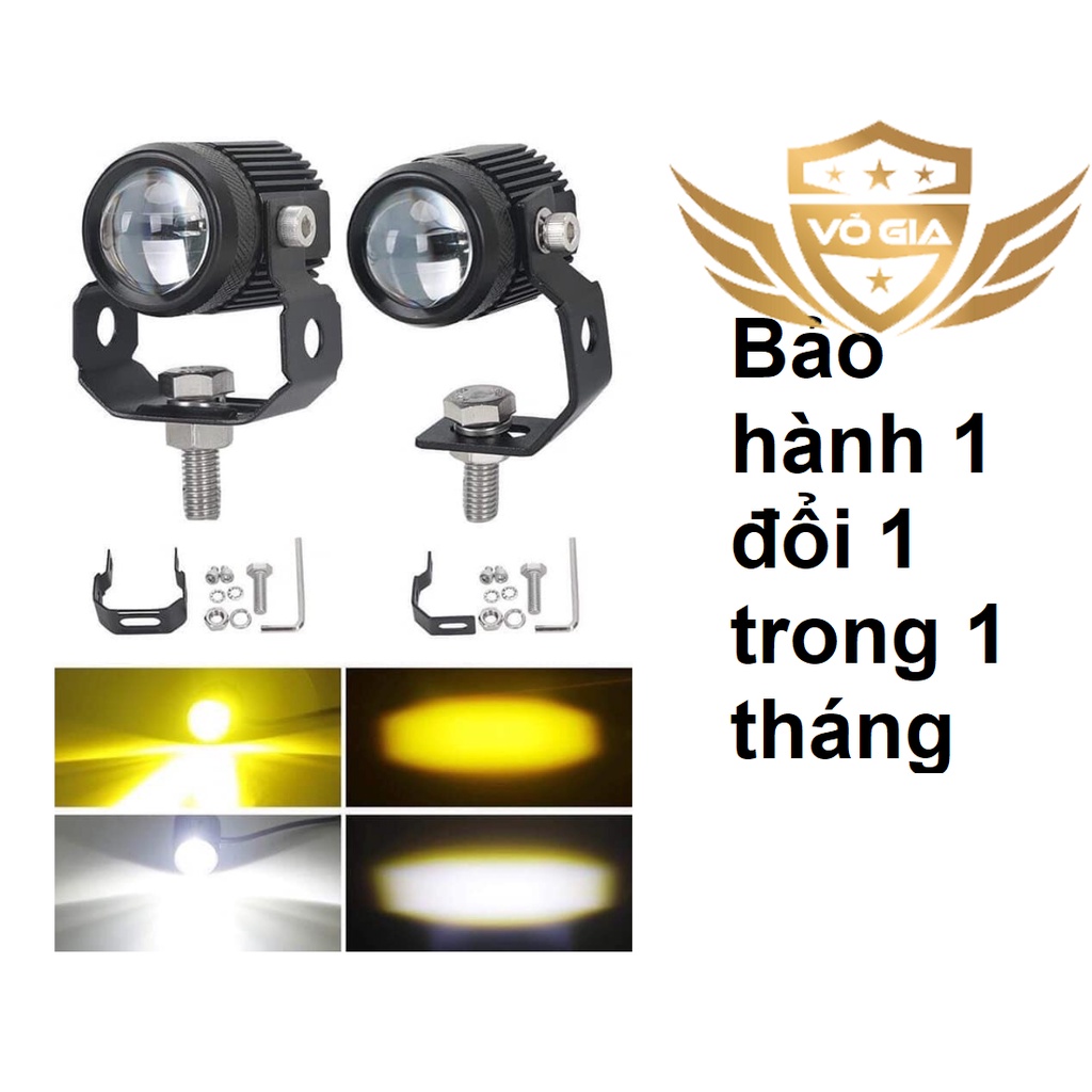 ĐÈN TRỢ SÁNG BI CẦU  MINI 2 MẦU COST VÀNG PHA TRẮNG GOM ÁNH SÁNG DRVING LIGHT