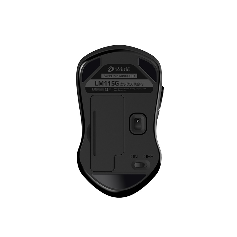 Chuột không dây Dareu LM115G Black / Đen - Hàng Chính Hãng