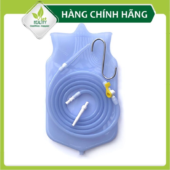 (CHÍNH HÃNG)Bộ enema túi dây vòi silicon Viet Healthy, bộ dụng cụ thụt tháo cà phê, thụt tháo đại tràng, thải độc