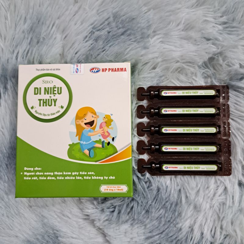 Siro DI NIỆU THỦY_Giảm tình trạng đái dầm, ra mồ hôi trộm, ra nhiều mồ hôi ở trẻ em_Hộp 10 ống