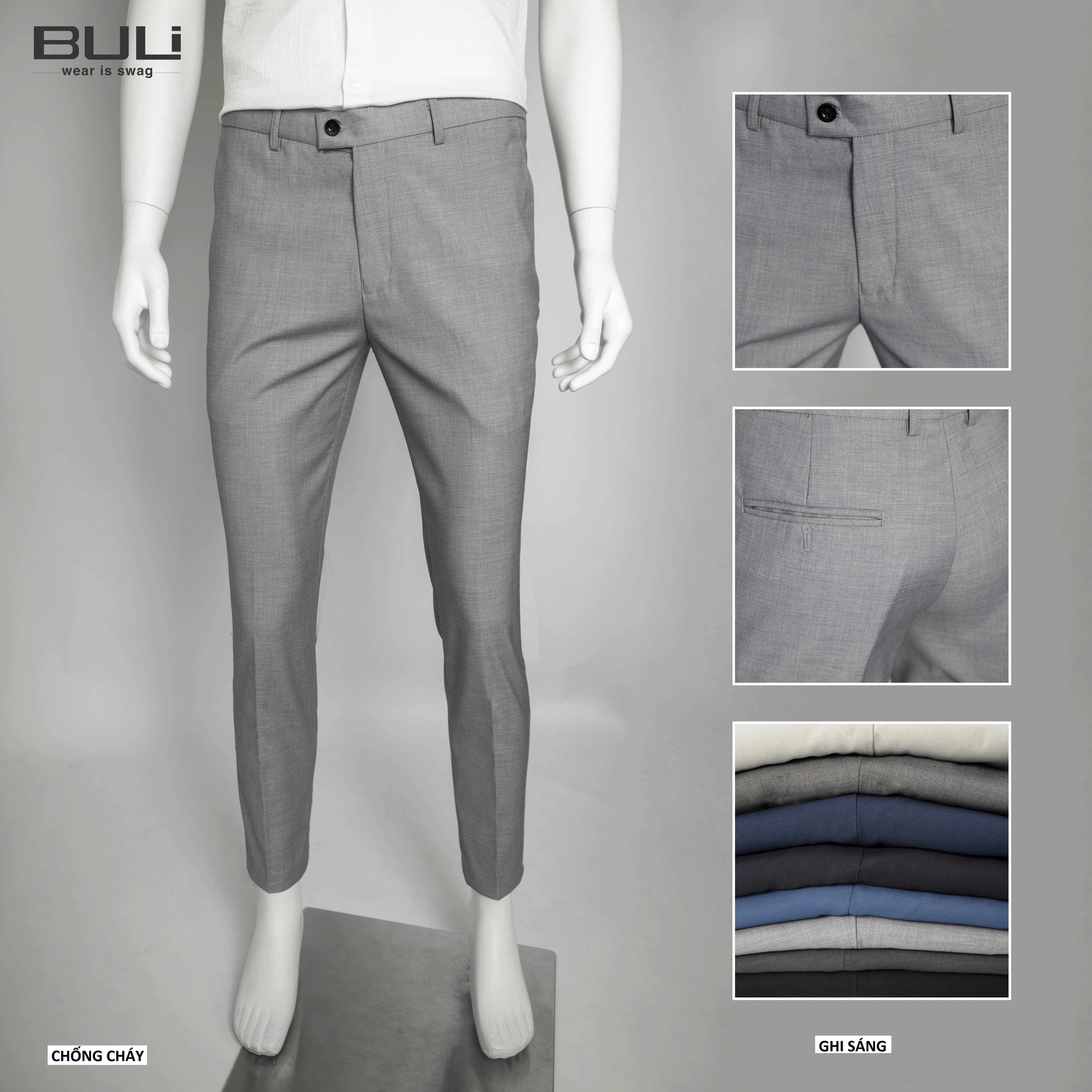Quần âu nam công sở, quần âu nam cao cấp, quần tây âu nam, co giãn, chống nhăn, QACC  [Mã BULI30K giảm 30K cho đơn 500K]