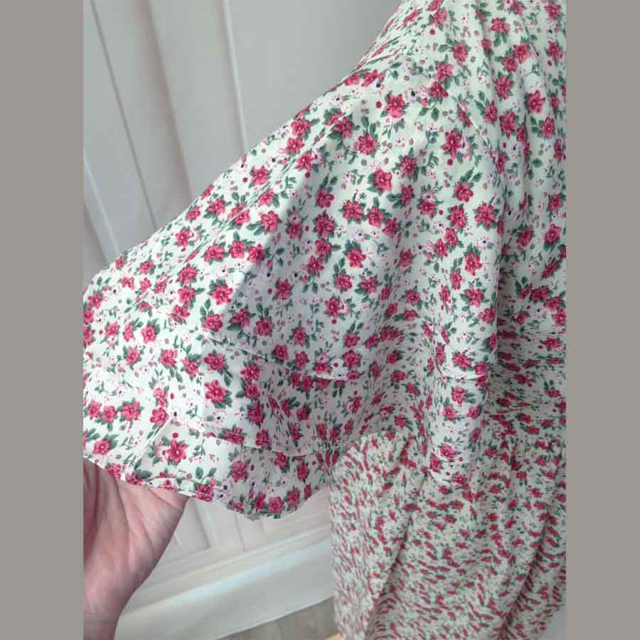 Váy hoa nhí Ulzzang dáng dài phối tay lỡ cánh tiên chất voan cát dày mềm mịn Đầm hoa nhí phong cách Vintage (hàng sẵn!!) | BigBuy360 - bigbuy360.vn