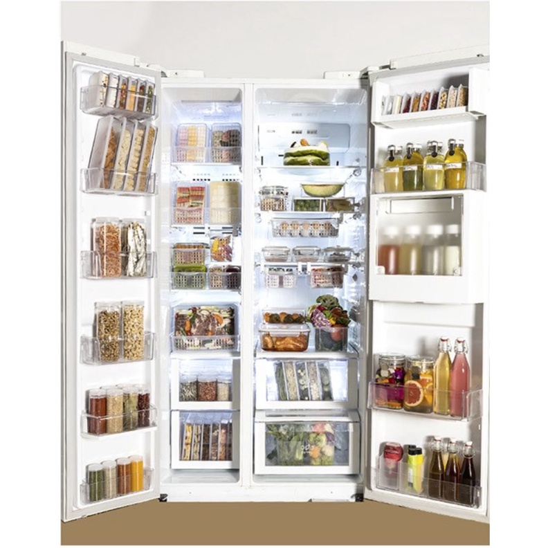 Bộ 5 hộp đựng thực phẩm trữ đông tủ lạnh 600ml với khay bằng nhựa Silicook Hàn Quốc cao cấp an toàn chính hãng