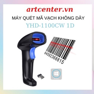  Máy quét mã vạch không dây YHD-1100CW 1D máy bắn mã vạch Barcode không dây dùng trên Máy tính  bảo hành 1 năm  