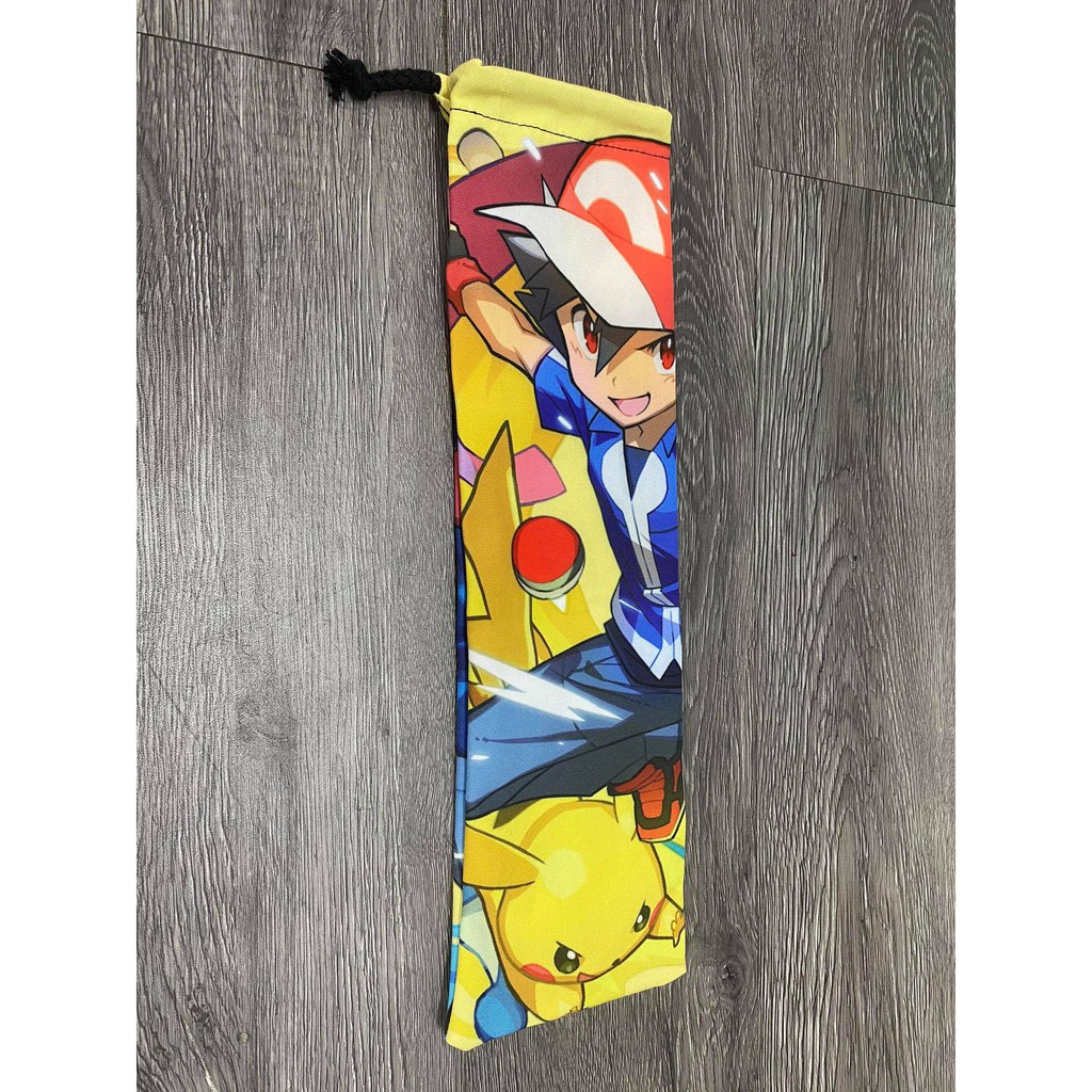 [ Dưa Hấu Yugioh ] Túi bảo vệ bàn đấu bài Playmat Pokemon Ash Satoshi dùng để chơi card game