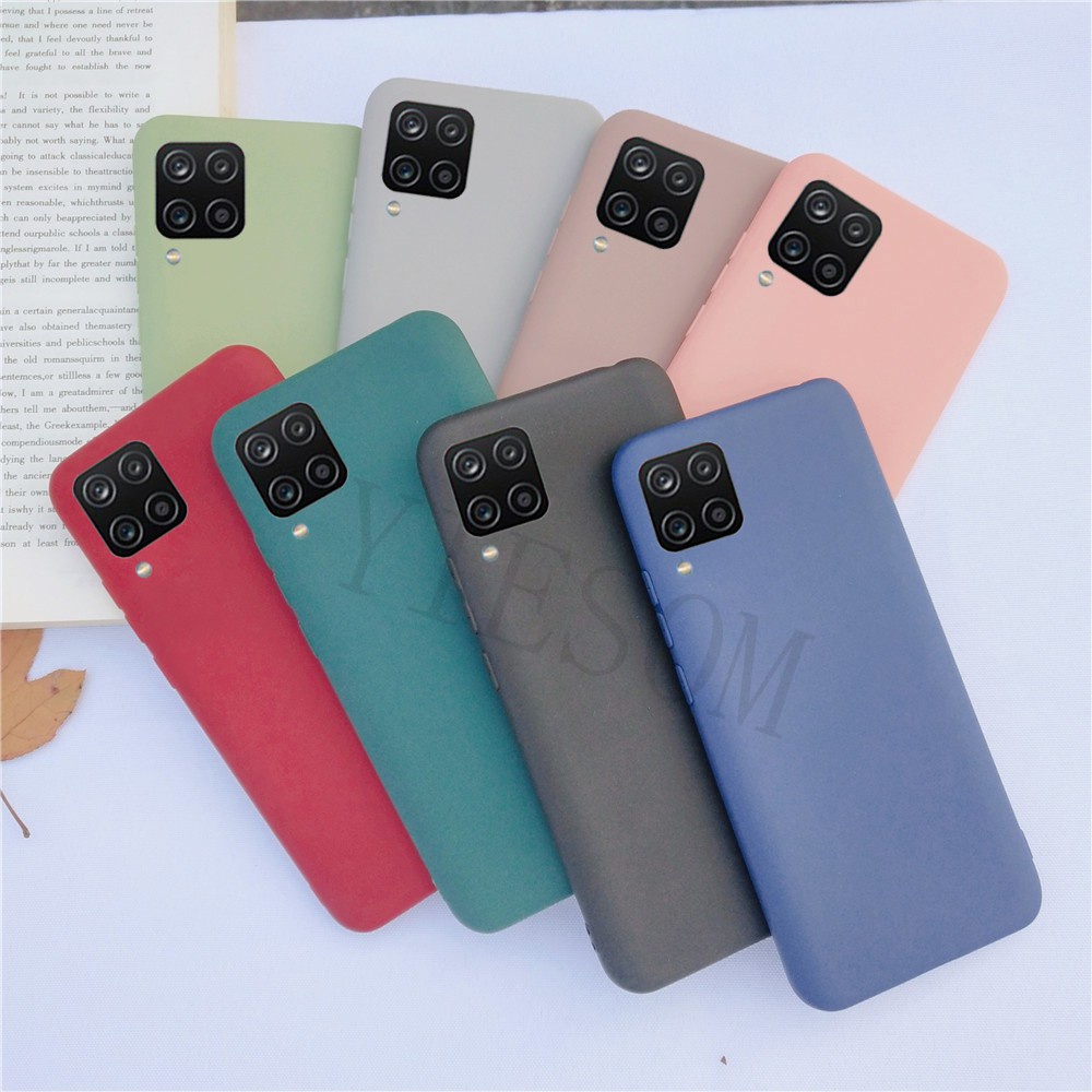 Ốp Điện Thoại TPU Silicone Dẻo Mờ Màu Kẹo Ngọt Đơn Giản Cho Samsung Galaxy A12 A22 A42