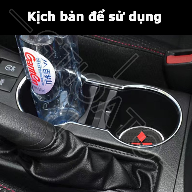 GTIOATO Miếng Lót Cốc Xe Ô Tô Lót Ly Xe Ô Tô Chống Trượt Miếng Lót Ly Xe Ô Tô Trang Trí NộI ThấT Ô Tô Cho Mitsubishi L300 L200 Xpander Cross Outlander Attrage Xpander Lancer Space Star Mirage Mirage G4 Triton Pajero Zinger