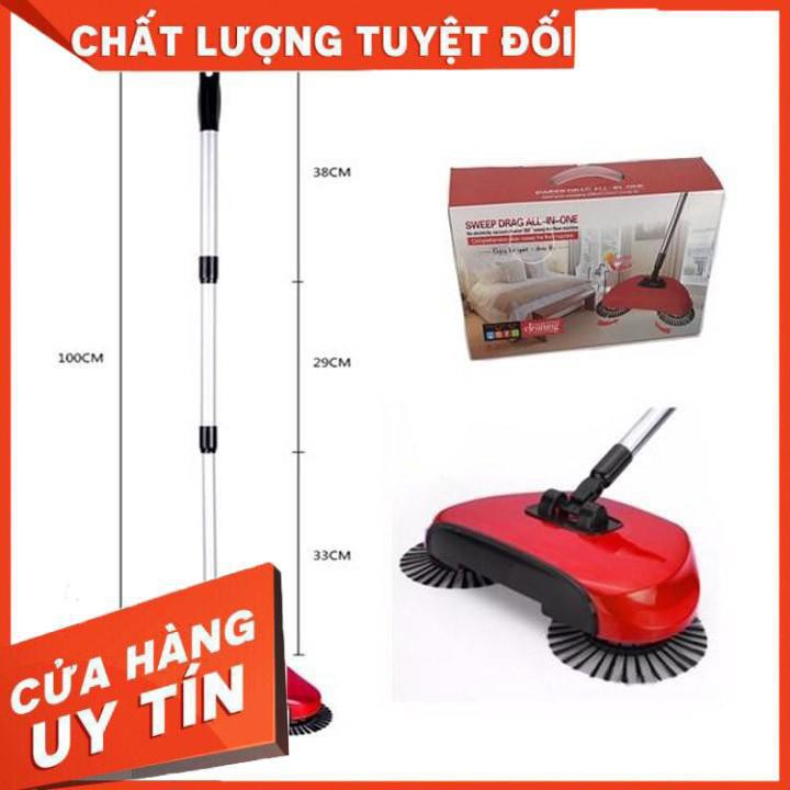 Chổi quét nhà hút bụi thông minh xoay 360 độ