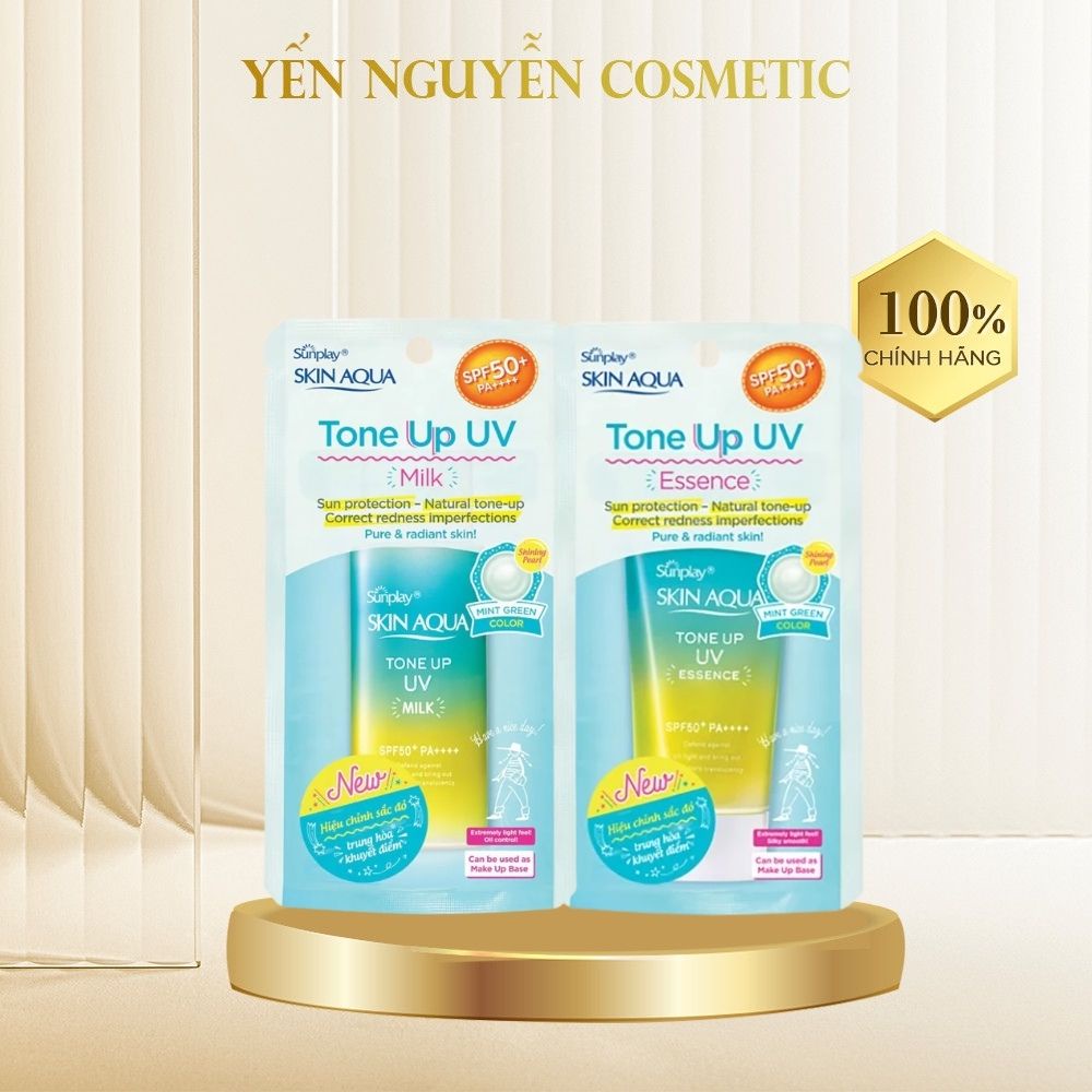 Kem Chống Nắng Nâng Tone Da Skin Aqua Tone Up Mint Green