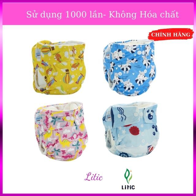 Bỉm vải Goodmama size M, L cho bé 3-20kg - Siêu chống tràn, vải mềm mịn, thoáng mát, có thể giặt