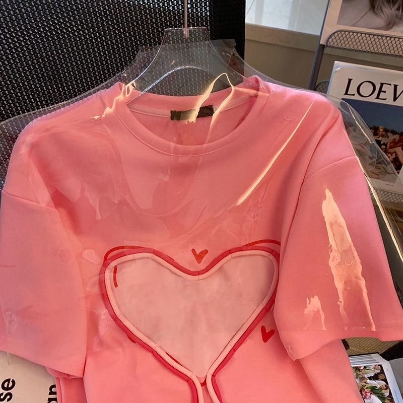 Áo Thun Nữ Ngắn Tay Cổ Tròn Form Rộng Thời Trang Mùa Hè Mới