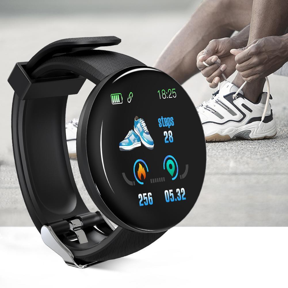 Đồng hồ thông minh D18,đo nhịp tim Đo huyết áp oxy cho iOS Android