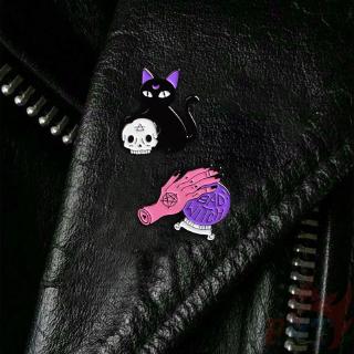 Ghim cài áo hình mèo đen tròn