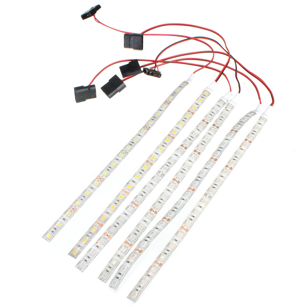 Dây đèn LED 100/30/50cm gắn 18/60/30 bóng DC 12V 2835 SMD đầy màu sắc