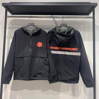 Áo khoác dù SWE Phản Quang - Streetwear Easy Jacket Wet Unisex , áo dù sọc phản quang swe chất siêu đẹp