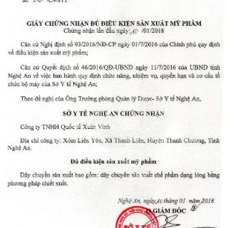 Combo 5 chai cai thuốc lá Xuân Vinh
