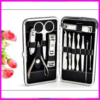 Bộ bấm móng tay 12 chi tiết bằng thép không gỉ, bộ cắt móng tay cao cấp