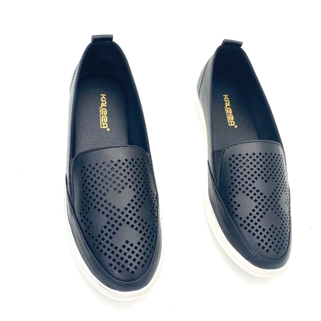 Giày Bệt Nữ Da Bò Moca - KALEEA Đế Bằng Dày 3cm Trống Trơn Trượt - MO719 | BigBuy360 - bigbuy360.vn