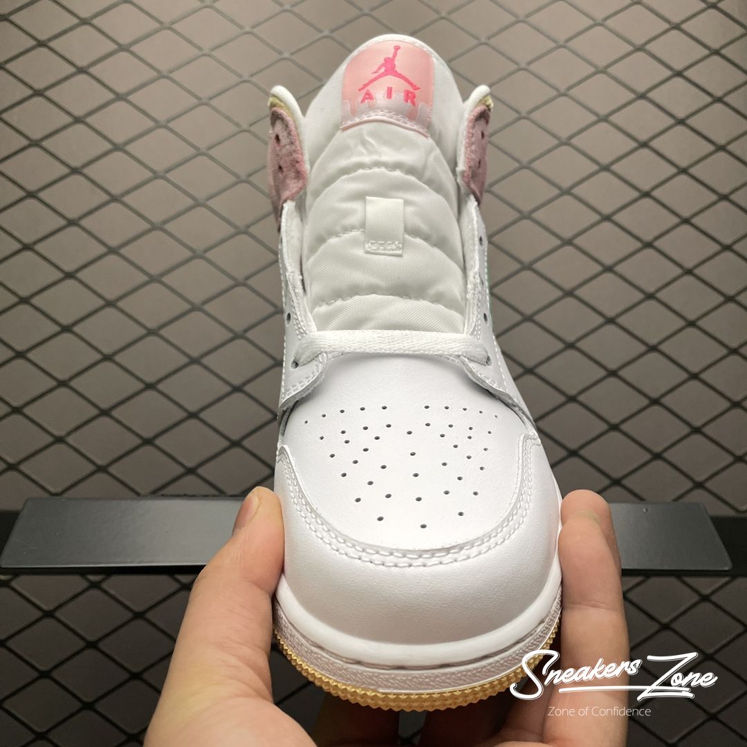 (FREESHIP+HỘP+QUÀ) Giày Thể Thao AIR JORDAN 1 Mid Paint Drip Màu Hồng Giọt Sơn Nhỏ Giọt Cổ Cao SNEAKERS WORLD | WebRaoVat - webraovat.net.vn