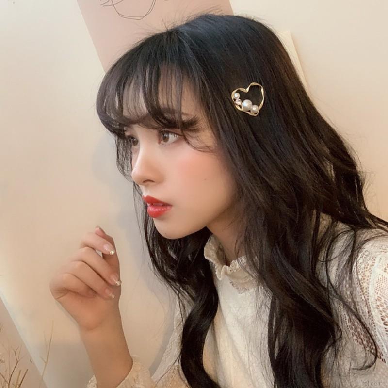 Kẹp tóc gắn trang trí ngọc trai phong cách Hàn Quốc dành cho nữ