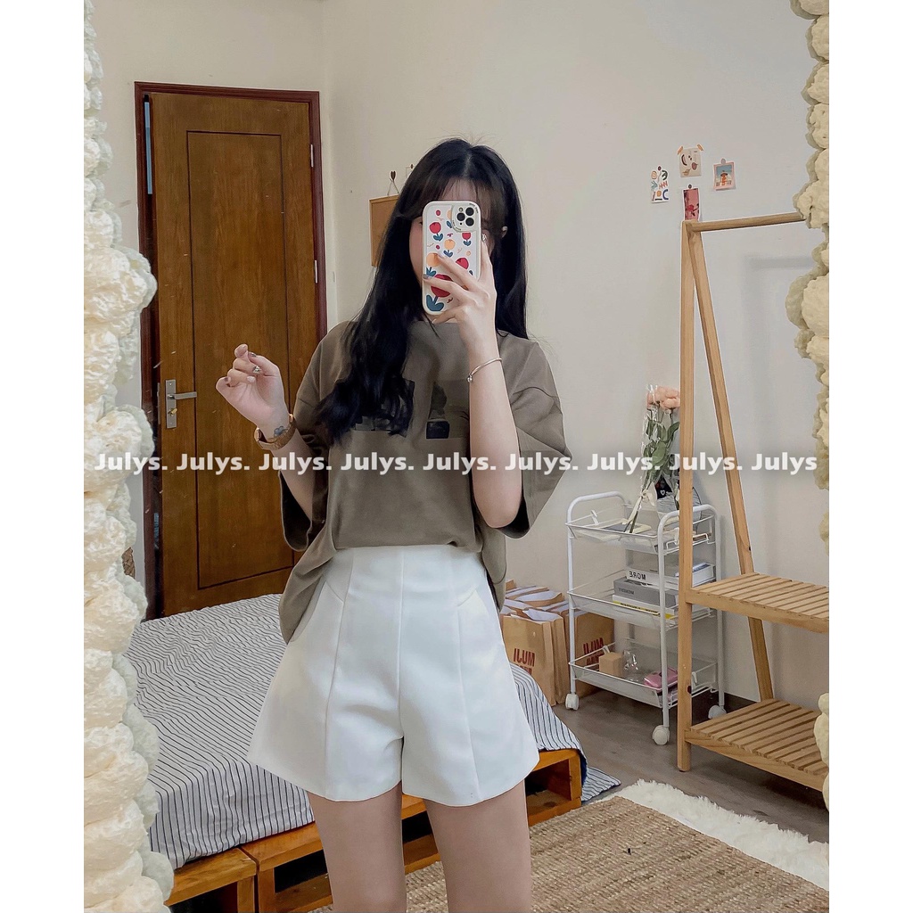 [Mẫu mới] Quần short ống loe cạp cao Julys (ảnh THẬT kèm video)