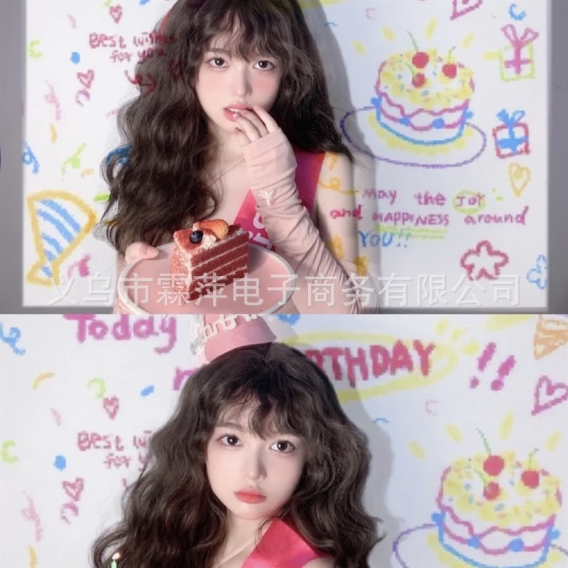 Máy Chiếu Mini Tạo Phông Nền Vuông Tròn Hoạ Tiết HAPPY BIRTHDAY Trang Trí Tiệc Sinh Nhật