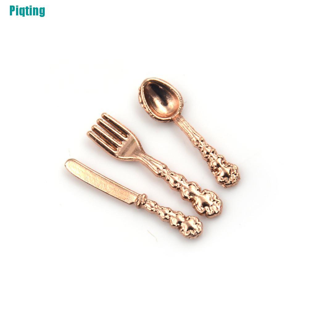 Bộ 12 Dao Nĩa 1: 12 Dùng Trang Trí Nhà Búp Bê