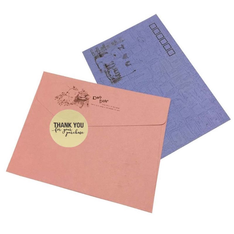 Set 500 Miếng Dán Tròn In Chữ Thank You For Your Compere