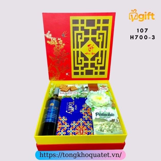 Hộp Quà Tết Mẫu Hộp 660 - 700 ( 8 Hộp Quà Tết ) | BigBuy360 - bigbuy360.vn