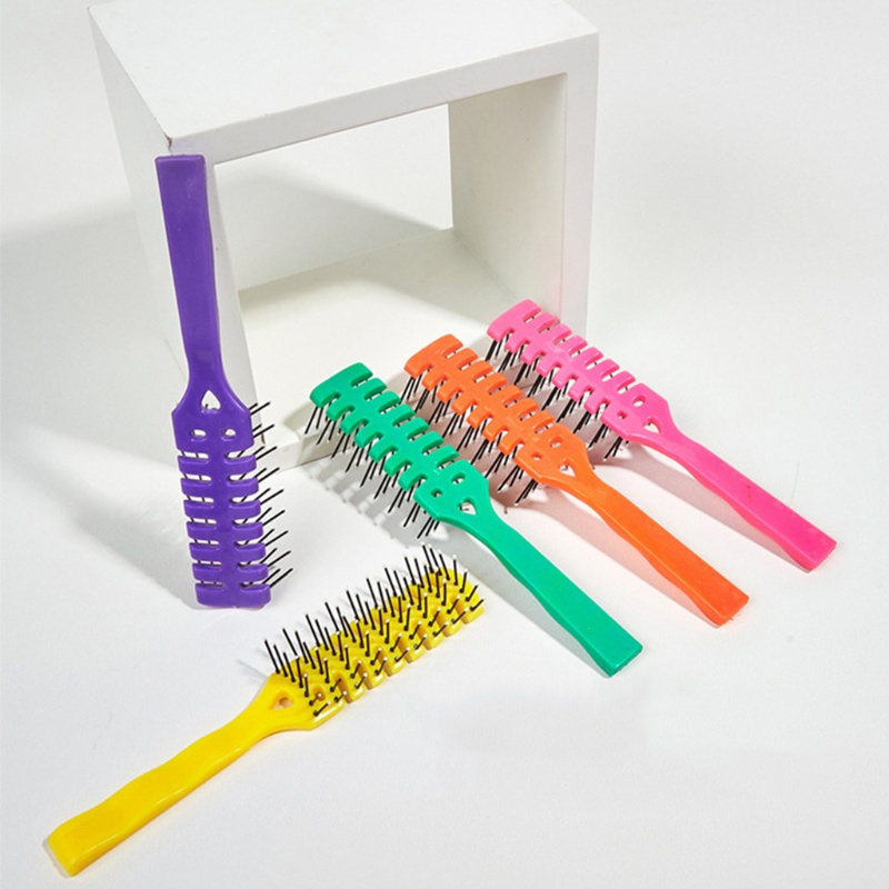 [Hàng mới về] Bàn chải chải tóc thông gió 7 hàng có đầu bóng lông màu sắc ngẫu nhiên