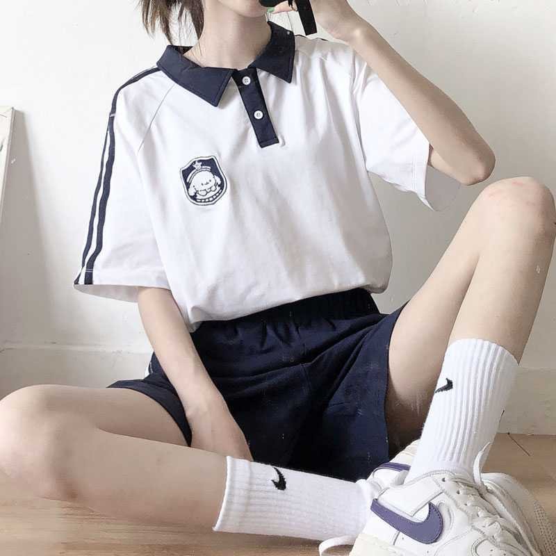 Sét Bộ Kẻ Viền Thêu Cún Đáng Yêu Minami Store Mã 1075Minami Store