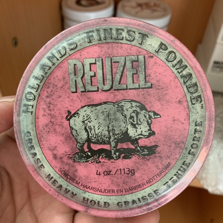 🥜Reuzel - USA Sáp giữ nếp cứng độ bóng vừa Reuzel Pink Heavy Grease