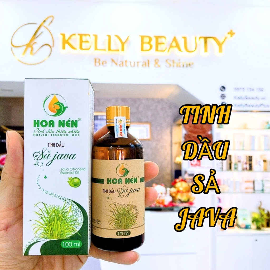 Tinh Dầu Sả Java HOA NÉN 100ml - Khử Mùi, Đuổi Muỗi Gián, Hỗ Trợ Giảm Đau Đầu, Đau Bụng | KELLY BEAUTY